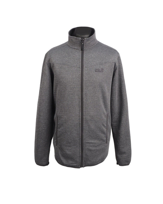 JACK WOLFSKIN Full Zip Gray Fleece Men's Jumper Size XL