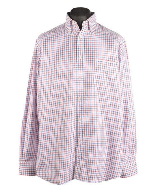 Men's PAUL & SHARK Multicolor Check Cotton LS Shirt Size 42 / XL
