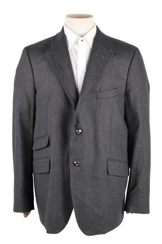 Men's CORNELIANI ID Grey Wool Blazer Sport Coat Jacket Size 56 R