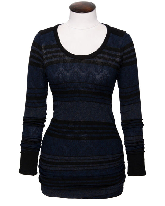 ETOILE ISABEL MARANT Dress Black Navy Striped Viscose Women's Tunic Size 1 / S