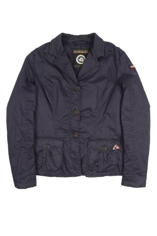 Women's NAPAPIJRI Navy Blue Cotton Jacket Blazer Size L