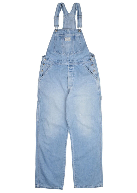 LEVIS Overalls Blue Denim Cotton Men's Loose Fit Suspended Pants Size ~M