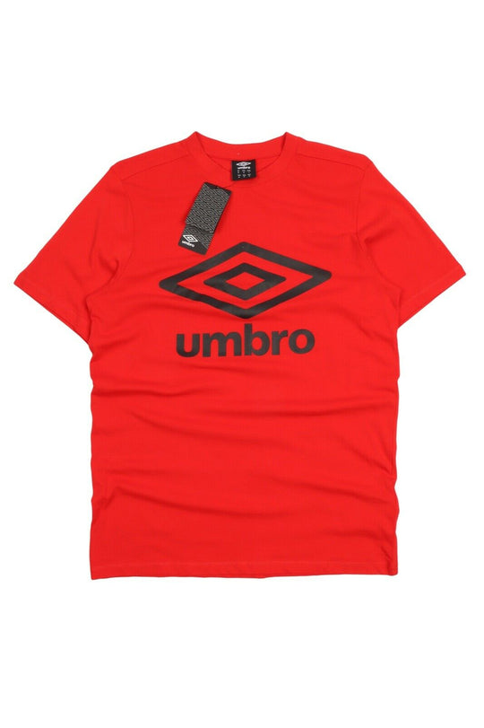 Men's UMBRO Red Cotton Big Logo T-Shirt Tee Size M