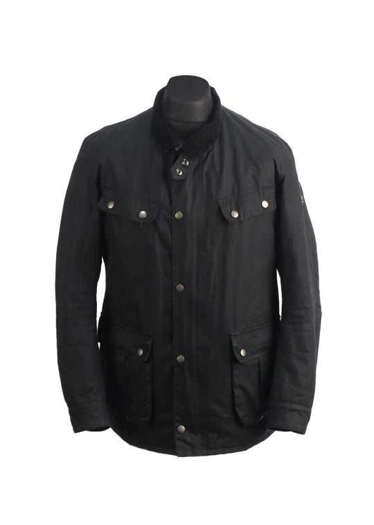 BARBOUR International Duke Wax Cotton Black Men's Jacket Size L