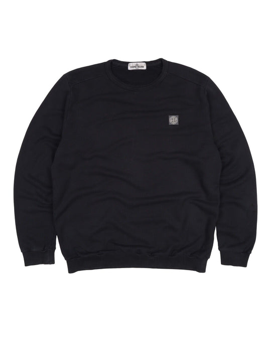 STONE ISLAND Patch Program Black Cotton Sweatshirt Men's Size XXL