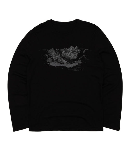 ICEBREAKER Black Wool Logo Mens Crew Neck Pullover Size M