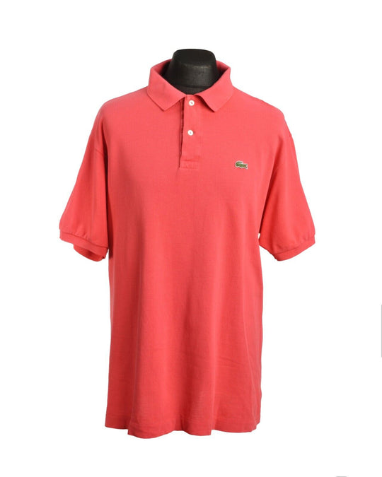 LACOSTE Polo Shirt Pink Pique Cotton Men's Short Sleeve Size 8 / 3XL