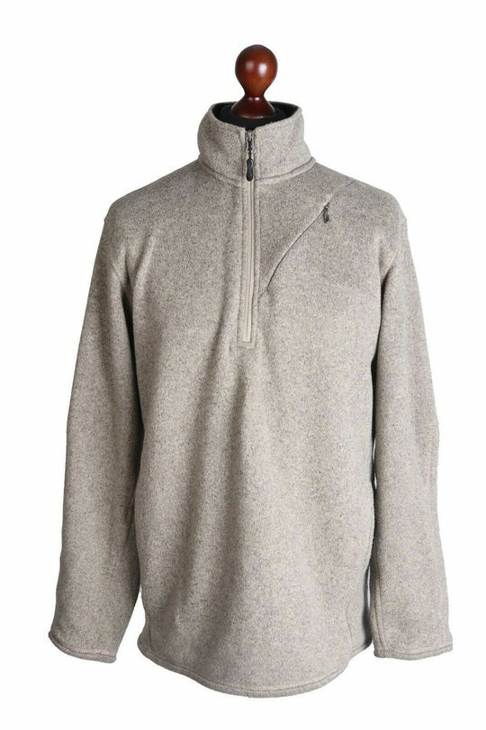Men's THE NORTH FACE Grey Beige Fleece Pullover Size L