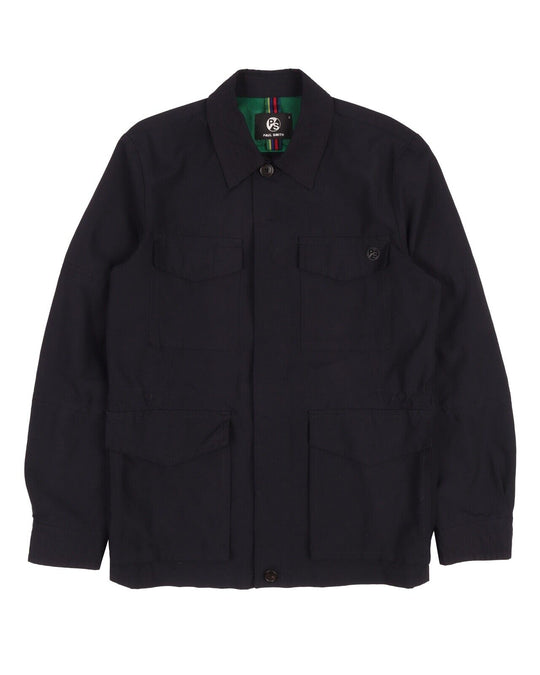 Men's PAUL SMITH Navy Blue Multipocket Field Unlined Jacket Size S