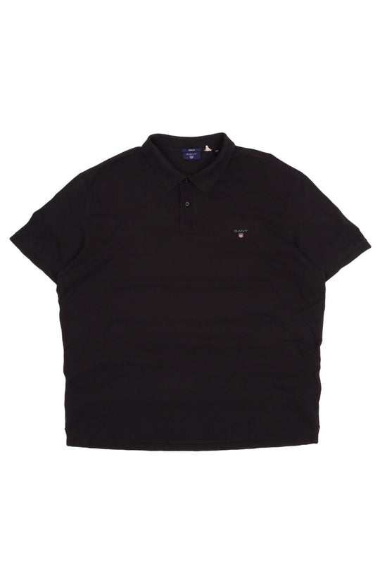 Men's GANT Black Pique Cotton Polo Shirt Size 3XL