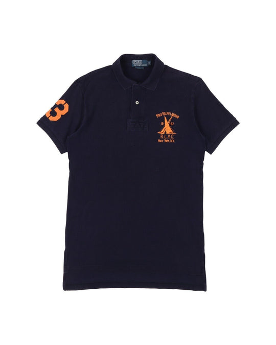 Polo RALPH LAUREN Yacht Club Polo Shirt Navy Pique Cotton Mens Size M