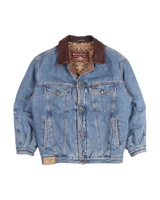 MARLBORO CLASSICS Trucker Cotton Blue Men's Denim Jacket Size S