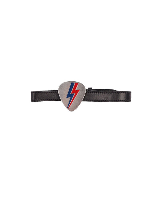 RICHMOND X Big Buckle Bowie Lightning Solid Leather Choker