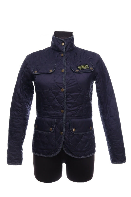 BARBOUR Summer Vint. International Navy Qulted Jacket Size UK 8