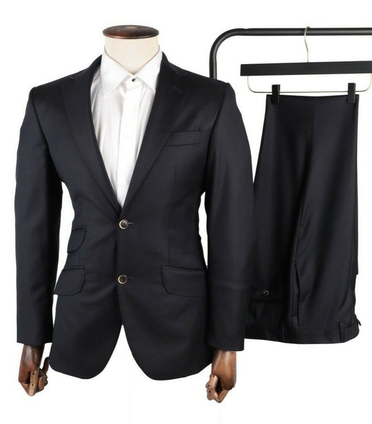 Men's HACKETT Navy Blue Wool Suit Size UK 36 IT 46 R