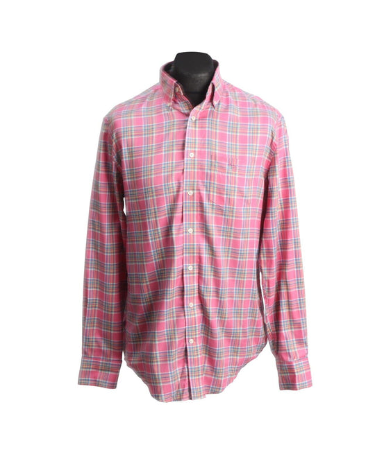 Vintage GANT Shirt Longsleeve Pink Check Oxford Cotton Men's Size L