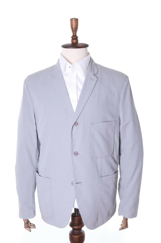 Men's UNIQLO AND LEMAIRE Blue 100% Cotton Blazer Jacket Size L