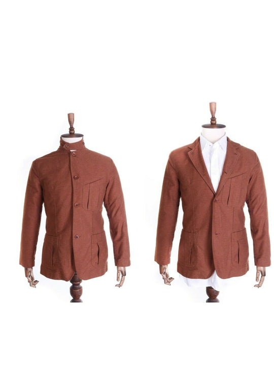 Men's MARSHALL ARTIST Brown 100% Cotton Modern Tailoring Jacket Blazer Size M