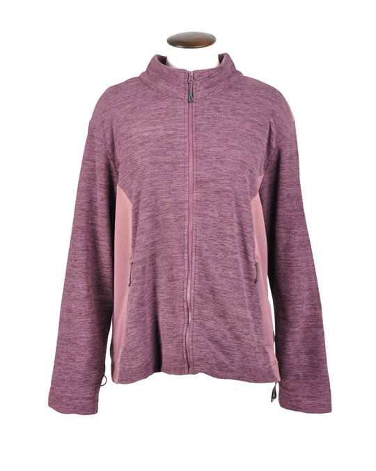 MAMMUT Yadkin Midlayer Jacket Violet Stand Collar Full Zip Womens Sweater XL