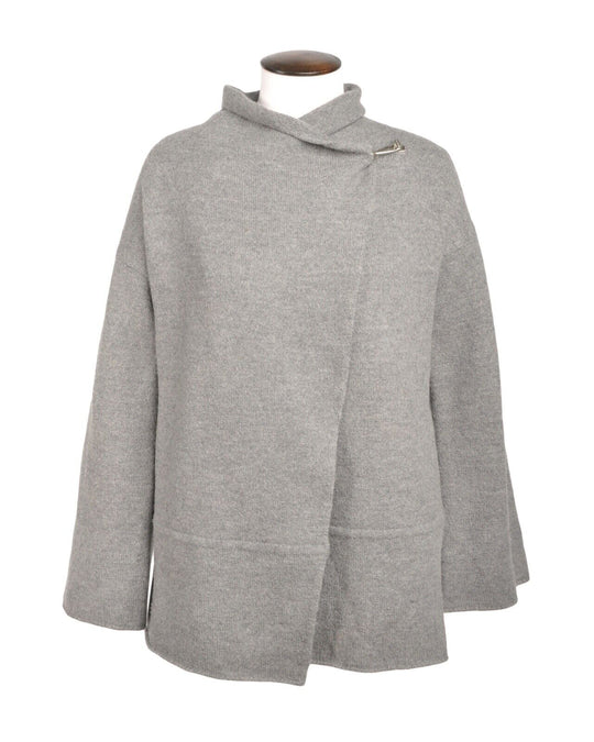 ALLSAINTS Cape Gray Wool Women's Coat Size S
