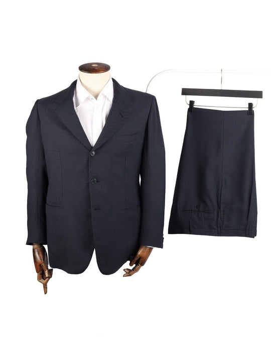 TOMMY GIULIO CARACENI Bespoke Suit Navy Blue Wool Men's ~ 52 / 42 Size
