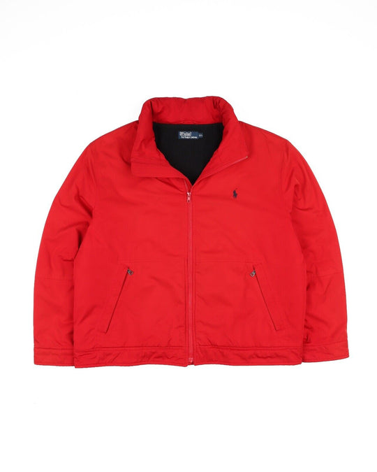 RALPH LAUREN Jacket Red Fleece Lined Men's Windbreaker Size XXL
