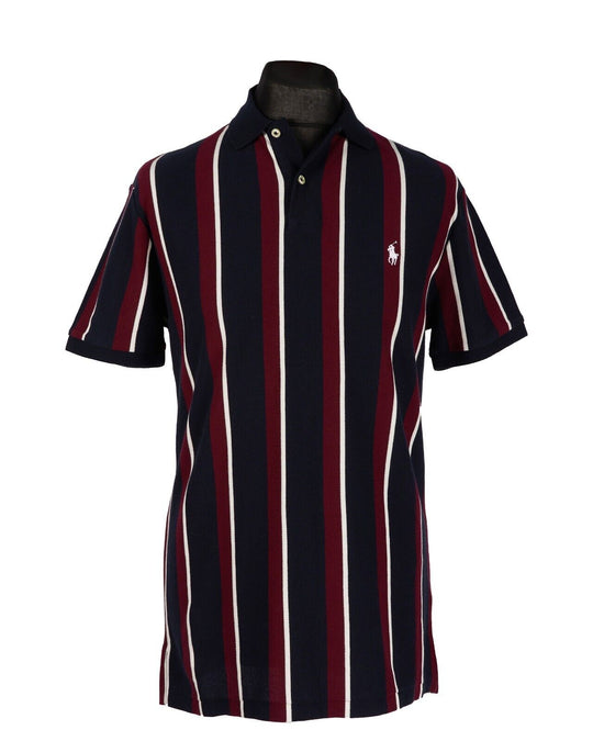 POLO RALPH LAUREN Polo Black White Striped Custom Slim Fit Mens Cotton Shirt M