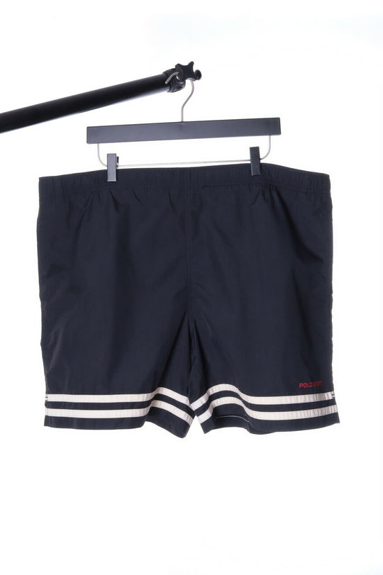 Men's POLO Sport RALPH LAUREN Black Nylon Lined Sport Shorts Size L