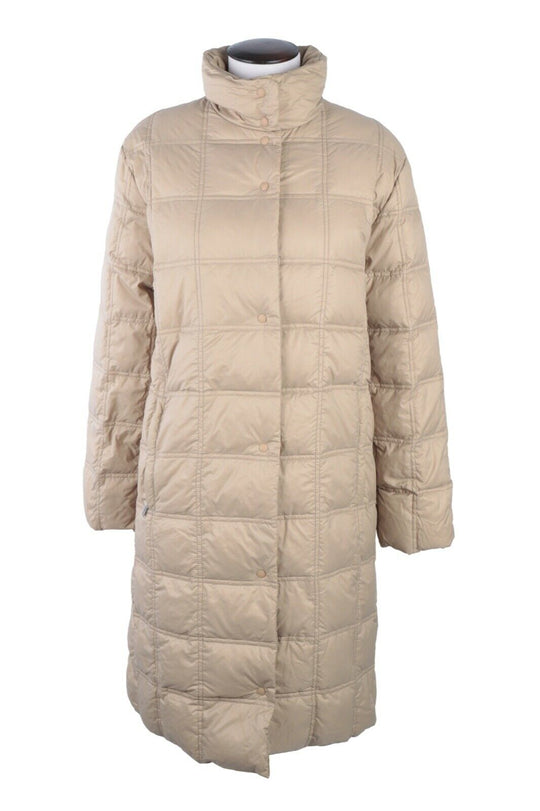 Women's Vintage MONCLER Beige Long Down Puffer Quilted Coat Jacket Size 3