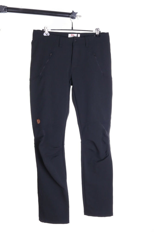 Women's FJALLRAVEN Black Nylon Fleece Hiking Outdoor Oulu Trousers Size uk 46