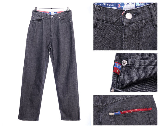 COOGI Australia Charcoal Grey Denim Down Under Blue Straight Jeans Sz W 32 L 34