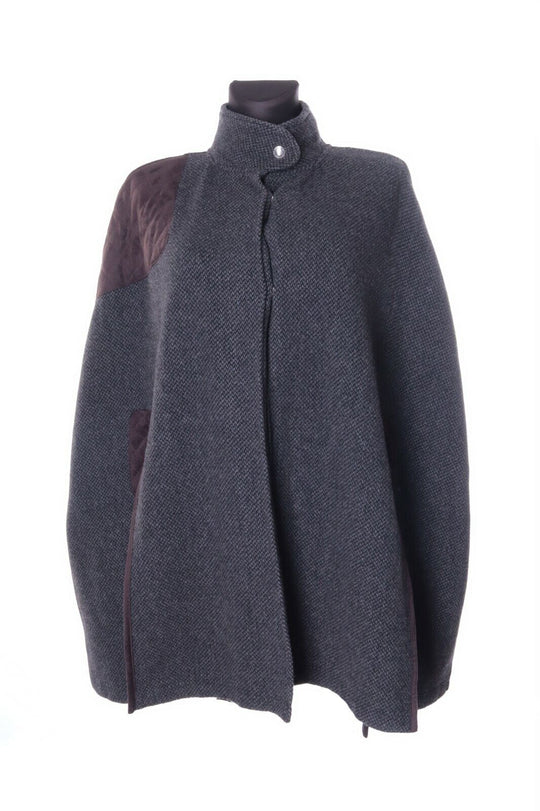 Women's RALPH LAUREN Grey Wool Cape One Size