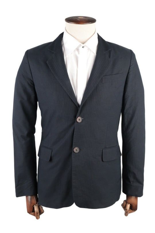 Men's A.P.C. Navy Blue Striped Cotton Blazer Jacket Size s