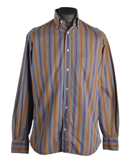 Men's PAUL & SHARK Multicolour Striped Long Sleeve Shirt Size 39 / M