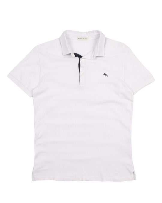 ETRO Milano Polo Shirt White Cotton White Men's Size S
