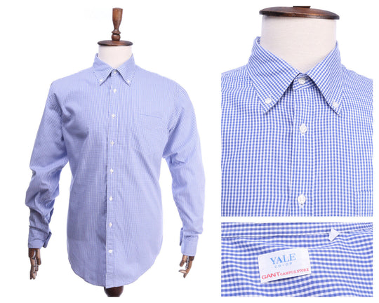 GANT Blue Yale Archive Pinpoint Button-Down LS Shirt Size XL