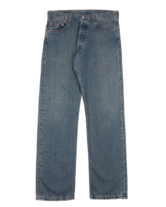 LEVI'S 501 Blue Denim Cotton Mens Jeans Size W 34 L 34