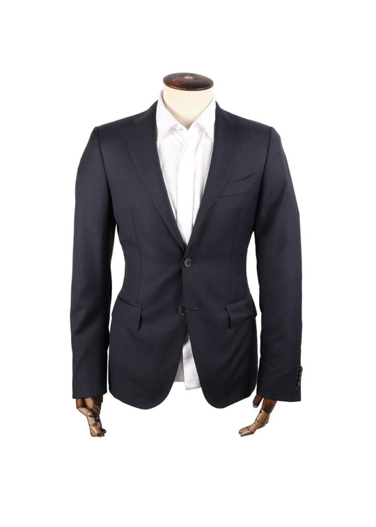 SUITSUPPLY Lazio Sport Coat Navy Blue Wool Blazer Men's Size 46 IT