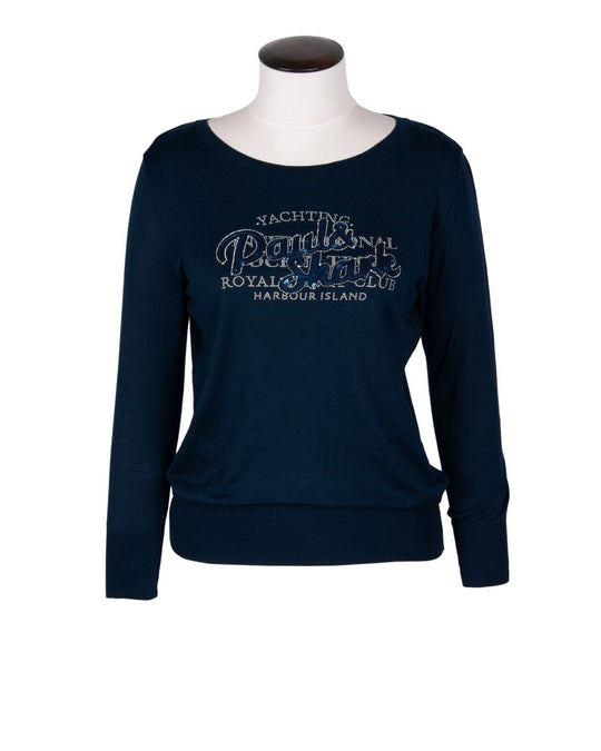 PAUL&SHARK Yachting Sweater Navy Cotton Women's Knit Jumper Size M
