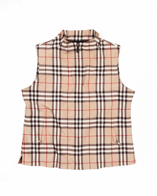 BURBERRY Golf Waistcoat Nova Check Women's Vest Size M