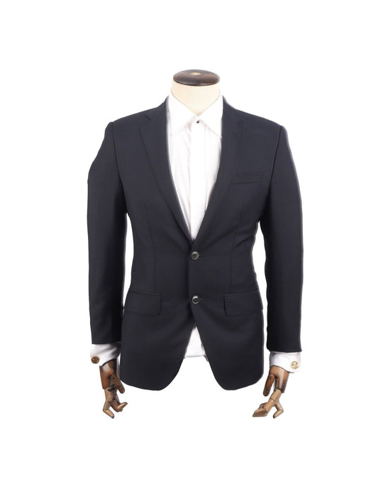 HACKETT Mayfair  Blazer Blue Solid Wool Men's Sport Coat Size 38 / 48 R