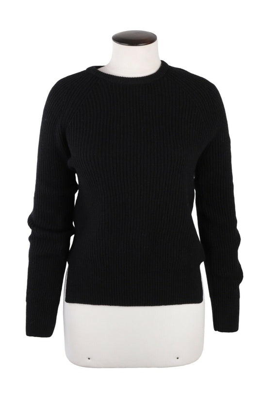 Women's NORSE PROJECTS Nege Lambswool Black Knitted Pullover Jumper Size XS