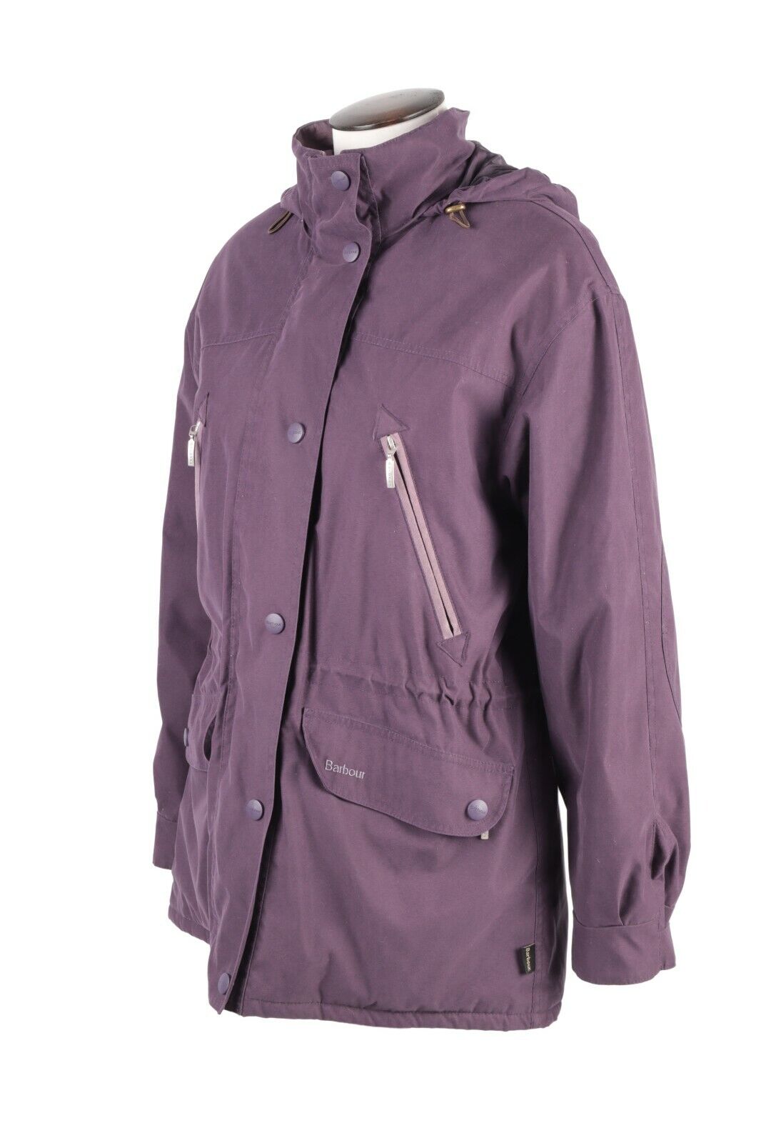 Women s BARBOUR Coldstream Microfibre Purple Parka Jacket Size UK 14 U rewear