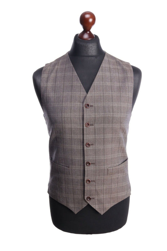 Men's OSCAR JACOBSON Grey Wool Formal Vest Size 46