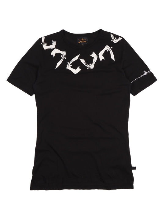 VIVIENNE WESTWOOD Anglomania Top T-Shirt Black Short Sleeve Tee Men's Size L