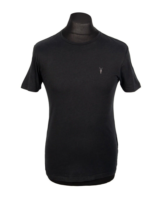 ALL SAINTS Brace Tonic Crew T-Shirt Black Cotton Men's Size XS