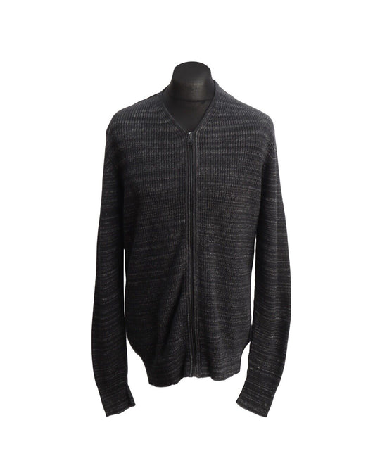ALLSAINTS Full Zip Cardigan Gray Black Men's Size M