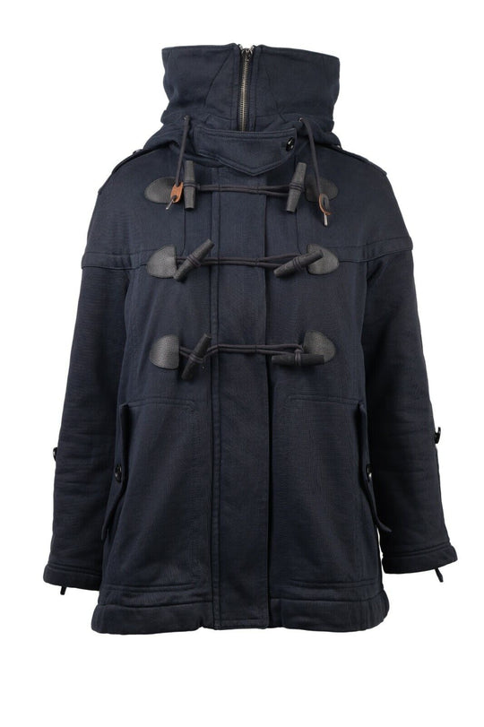 Women's BURBERRY BRIT Navy Hooded Insulated Duffle Jacket Size 38