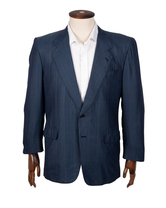Vintage BRIONI Roman Blazer Blue Striped Wool Jacket Men's Size 43 UK / 53 IT