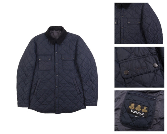 Men's BARBOUR Navy Quilted Akenside Jacket Size M